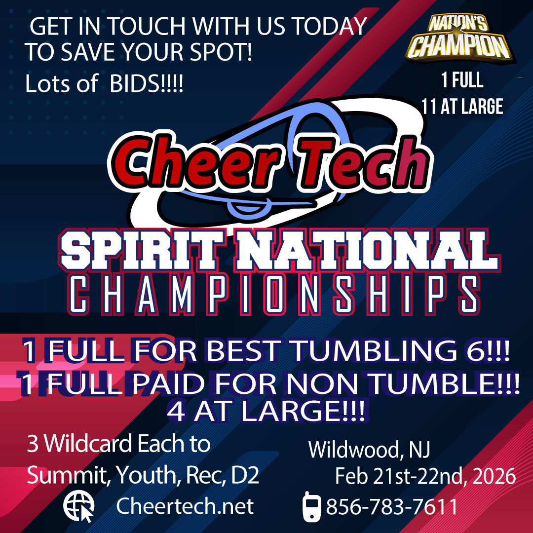Cheer Tech Spirit Nationals Feb 21-22, 2026