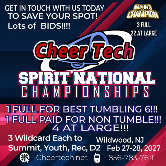 Cheer Tech Spirit Nationals Feb 27-28, 2027