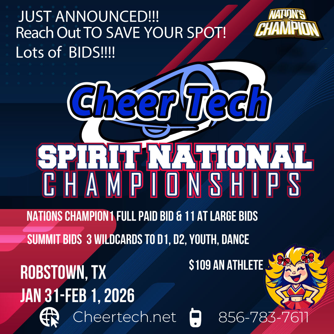 Cheer Tech Spirit Nationals TEXAS Jan 31-Feb 1, 2026